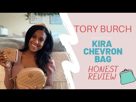 Unboxing Tory Burch Kira Chevron Large Shoulder Bag - Gray Heron 